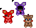 FNAF Plush Animatronics (+Sun/Moon) Cursor Set thumbnail