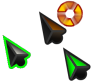 Nitro Black Green - Static & Two Animation Cursor Set thumbnail