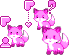 Pink 2 Heart Fox