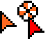 Pixelated orange Cursor Set thumbnail