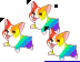 Rainbow Corgi Cursor Set thumbnail
