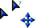 Tailless Blue Beveled Cursor Set thumbnail