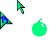 Bright Teal Cursor Set thumbnail