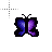 purple & blue butterfly.cur Preview