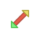 Diagonal2-RWColors.cur 200% version