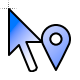 Blue Location Select Right.cur 200% version