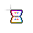 Rainbow Hourglass Black Outline.ani Preview