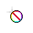 Rainbow Interrupted Black Outline.ani Preview