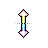 Rainbow vArrow Black Outline.ani Preview