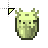 Pastel Yellow-Green Axolotl Bucket Minecraft.cur Preview