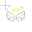 White Angel Wings Shiny Halo.cur Preview