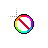 Rainbow Big Interrupted Black Outline.ani Preview