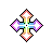 Rainbow Big xArrow v1 Black Outline.ani Preview