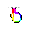 Rainbow Bigttle hand Black Outline.ani Preview
