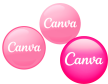 Pink Canva Logo Icon Set thumbnail