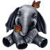 elephant with butterflys.ico Preview