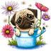 Dog and the flowers.ico Preview