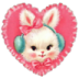 Pink Heart Bunny.ico Preview